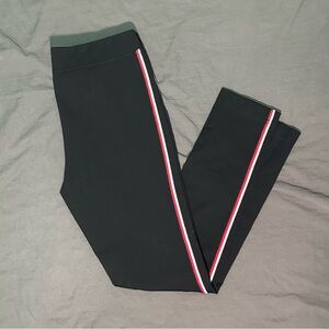 Tommy Hilfiger Black Leggings with Red and White Accents